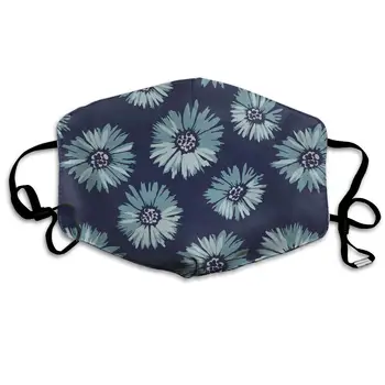 

Watercolor Daisy Art Washable Reusable Mask, Cotton Anti Dust Half Face Mouth Mask For Kids Teens Men Women With Adjustable