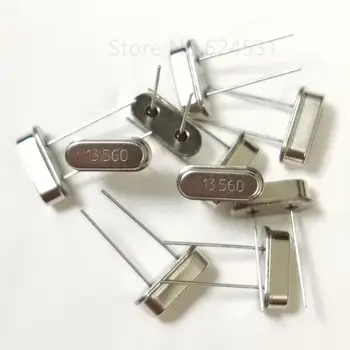 

10pcs In-line passive crystal oscillator 13.56M 49S resonance 13.560MHZ HC-49S DIP 2P resonator