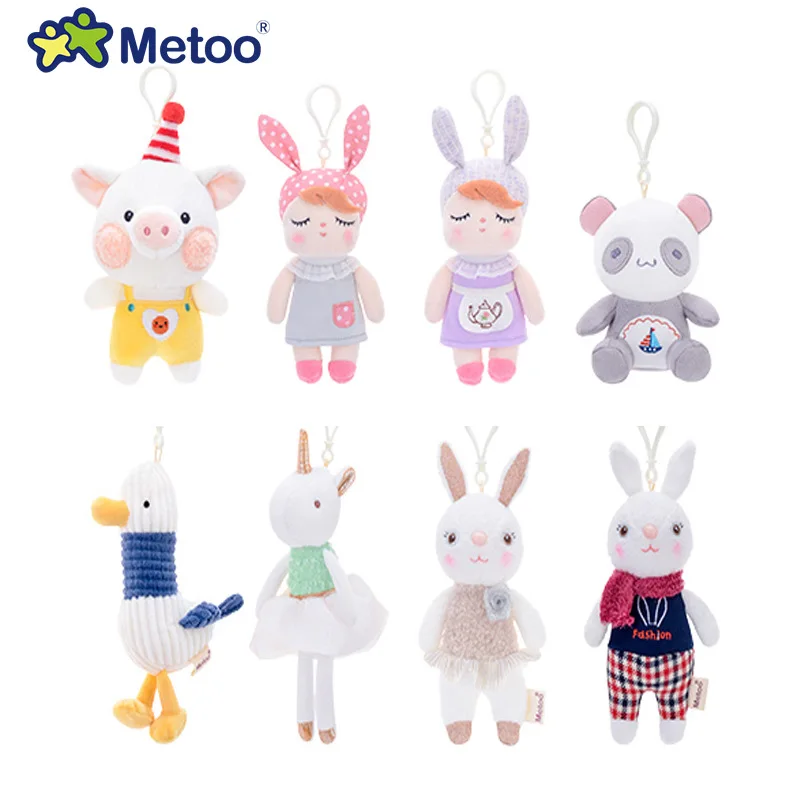 Metoo Mini Series Stuffed Bag Keychain Toy Plush Toy Unicorn Baby Doll Small Pendant Item Birthday Gift Wall Hanging Toy Bunny