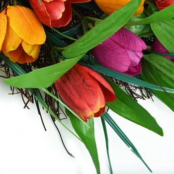 

Tulips Wreath Wreath Garland 30CM Artificial Flower Tulip Art Decoration