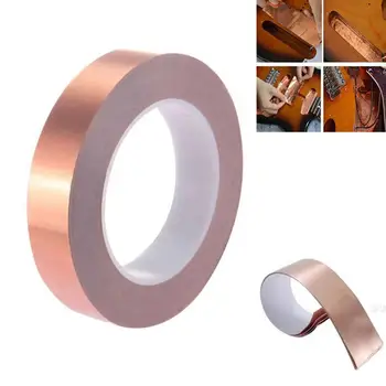 

15mm 30M Roll Single Conductive Electric Guitar Copper foil Tape with Shield Magnetic for Refrigerator/Electron/Bridges