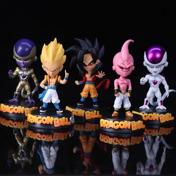 

5 Models Dragon Ball Action Anime Figure Goku Frieza Gotenks Majin Buu Dragonball Figure Children Toy Boys gift 15cm