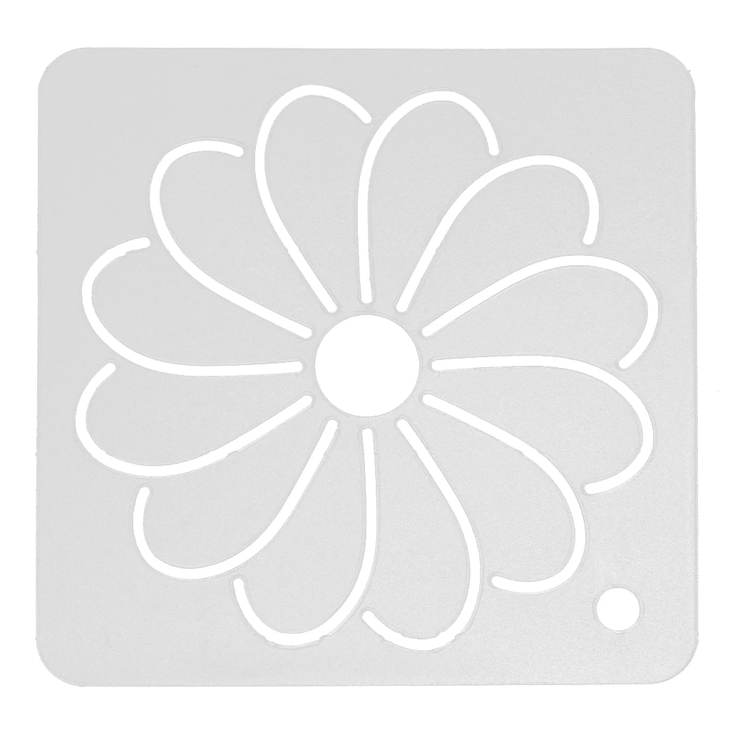 

2pcs Flower Quilting Stencils Plastic Embroidery Template For Sewing Craft