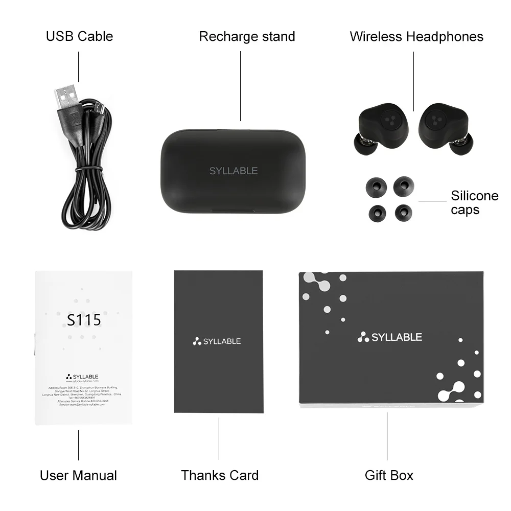 SYLLABLE S115 Volume control earbuds 
