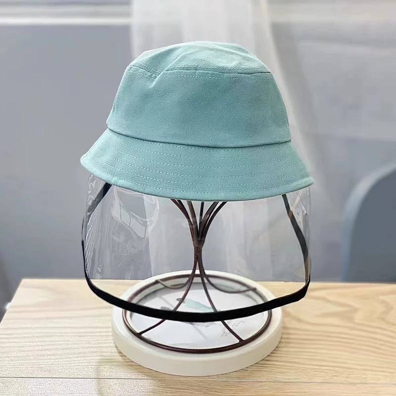 

Hot Selling 8 Color Children Kids Anti-droplet Shield Bucket Hat Face Protective Cover Sun Cap Kids Boys Girls Fisherman Cap Hat