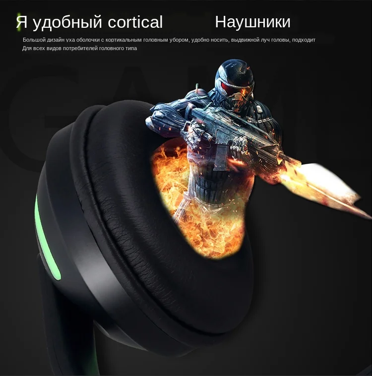 E2232 Flashing Cosplay LED light Cat Ear Headphone (6)