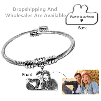 

Custom Silhouette Bracelet . Custom Personalized Pet/Portrait Photo Bracelets.Women Men Jewelry Memorial Gift.
