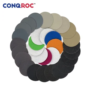 

50 Pieces 50mm 2-inch Waterproof Sanding Discs Wet Dry Sandpaper Hook Loop Sanding Paper Grit Jewelry Polishing Mirror Finish