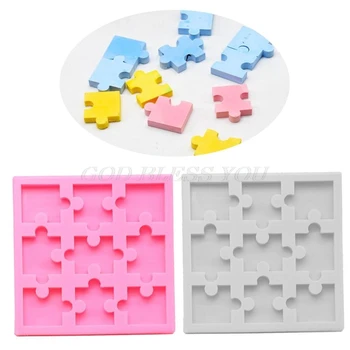 

Handmade Puzzle Piece Mold Silicone Puzzle Crayons Maker Mold Silicone Mould DIY Jewelry Pendant Making Art Craft Tools