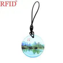 UID S50 1K 13,56 Mhz перезаписываемый брелок, жетон, сменная NFC карта, круговой пейзаж, брелок, карта контроля доступа, 1 шт