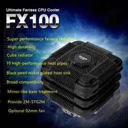Adaptedto ZALMAN FX100 Radiateur 10 Caloduc 0DB 115X LGA1200 2011 AMD AM4 