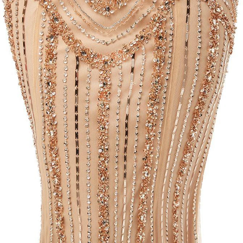 Роскошное платье с бретелькой на шее, украшенное кристаллами и бисером, Vestidos De Festa, с открытыми плечами, Русалка, строгое длинное вечернее платье