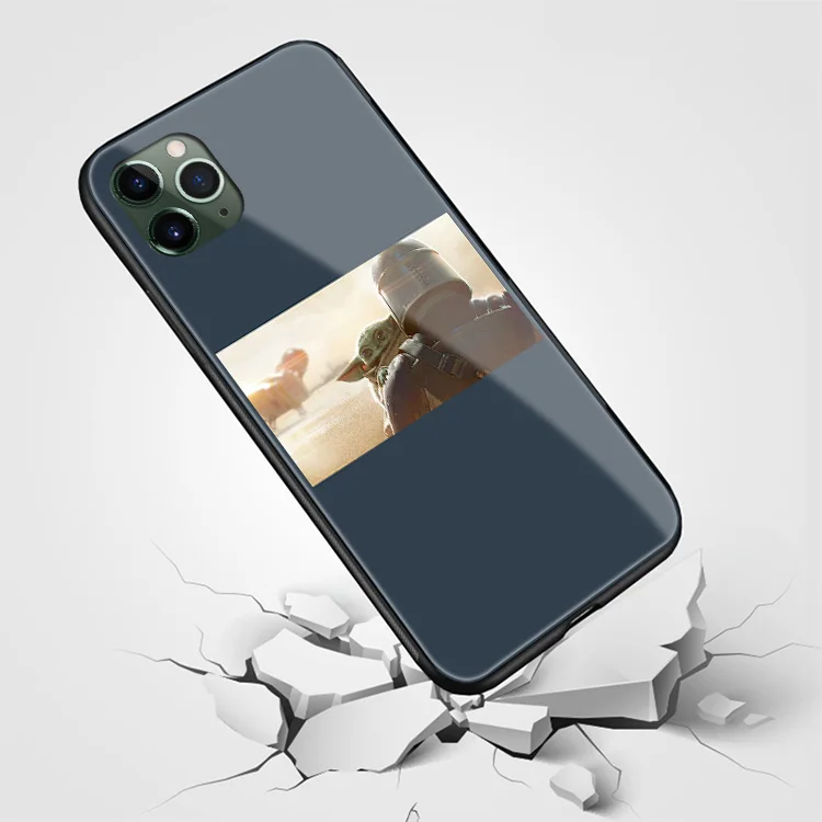 Baby yoda meme милый мягкий силиконовый чехол из закаленного стекла для телефона, чехол для apple iPhone 6 6s 7 8 Plus X XR XS 11 Pro Max