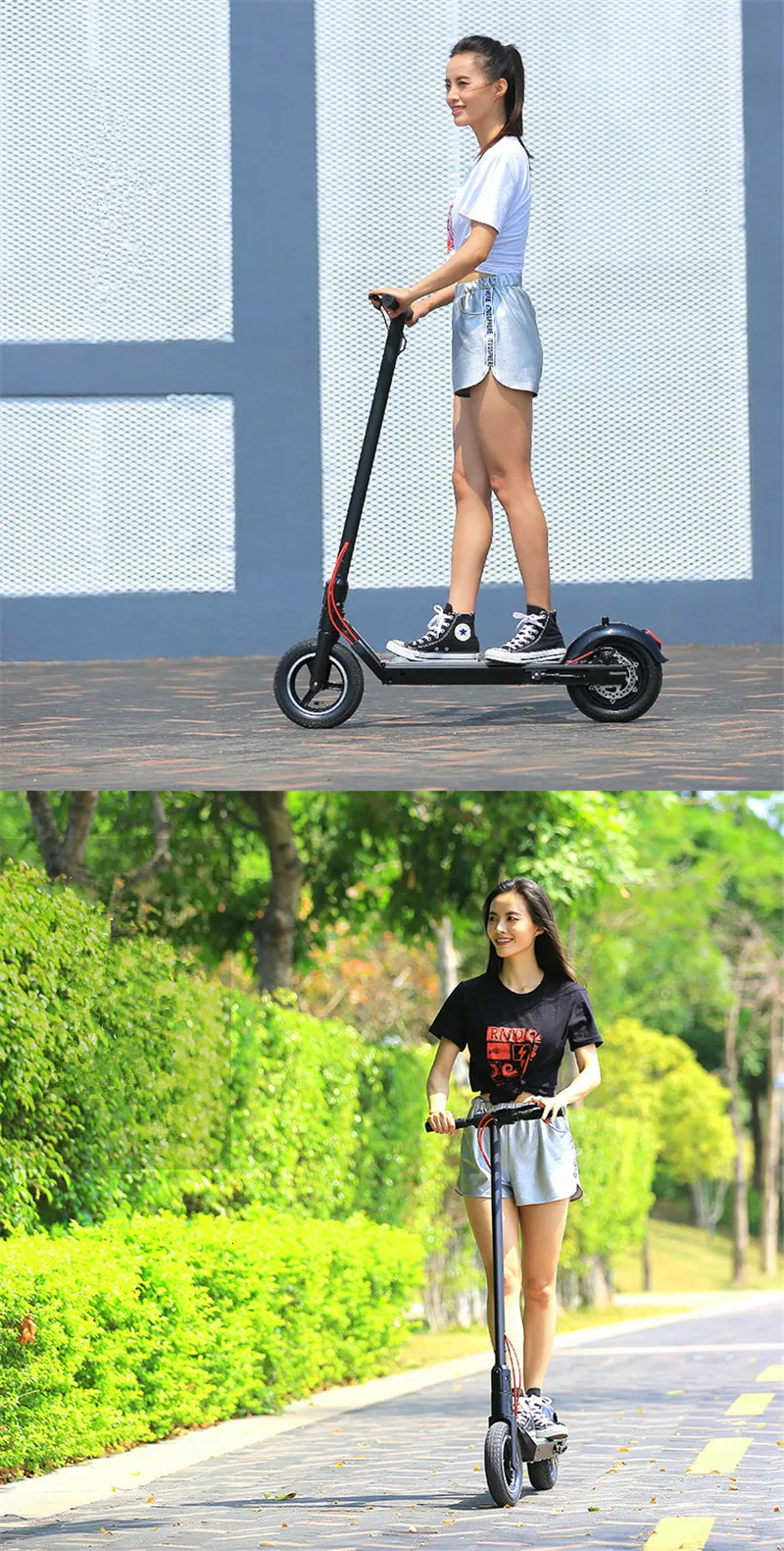 Daibot Electric Scooter 350W Two Wheel 10 Inch 36V Foot Control Acceleration Portable Foldable Electric Skateboard For Adults    (2)