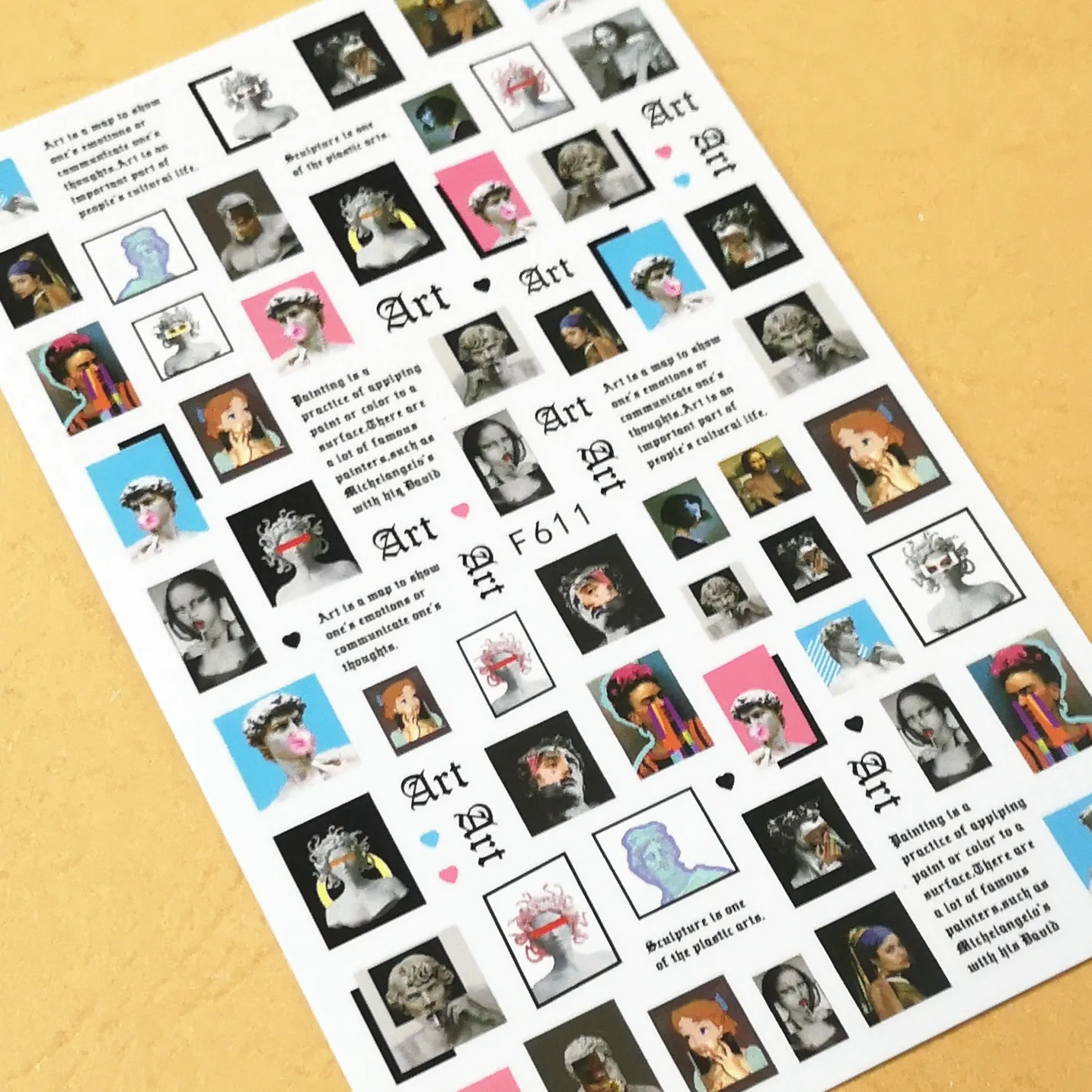 

Newest F611 192 193 nail sticker decal stamping back gule DIY nail decoration tools