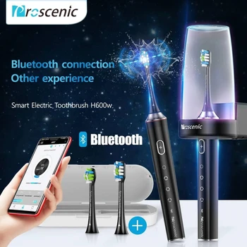 

Electric Toothbrush Rechargeable Waterproof Proscenic H600 DuPont Soft Bristles Toothbrush APP Control Sterilization Smart Timer