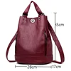 2022 Women Leather Backpacks Multifunction Women Vintage Shoulder Bag Ladies Rucksack large capacity Travel Bag Sac a Dos Preppy ► Photo 3/6