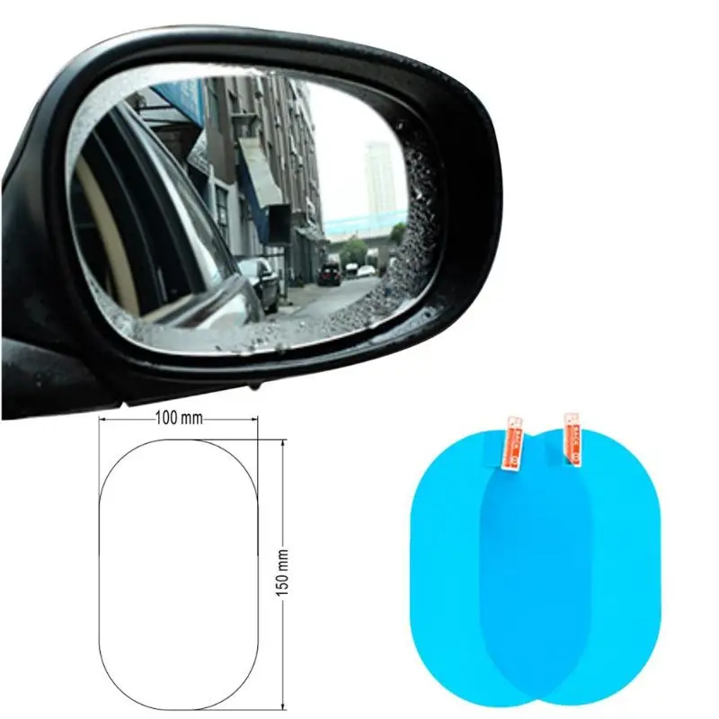 2 шт./компл. автомобиля зеркало окно прозрачная пленка анти-туман заднего вида зеркальная защитная пленка Водонепроницаемый автомобиля Стикеры