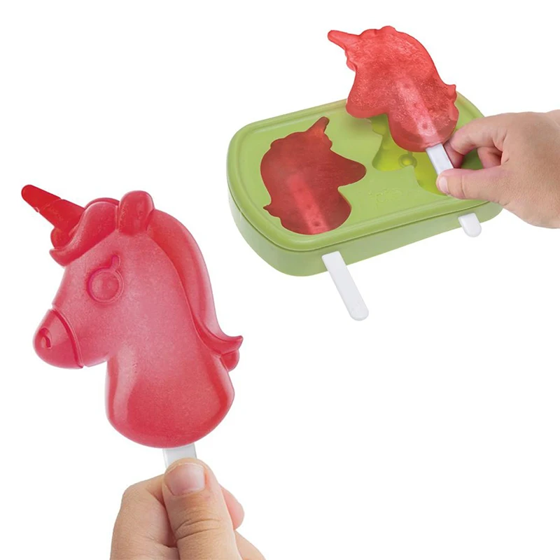 JOIE Silicone Cute Cartoon Ice Cream Mold Popsicle Mold Reusable Ice