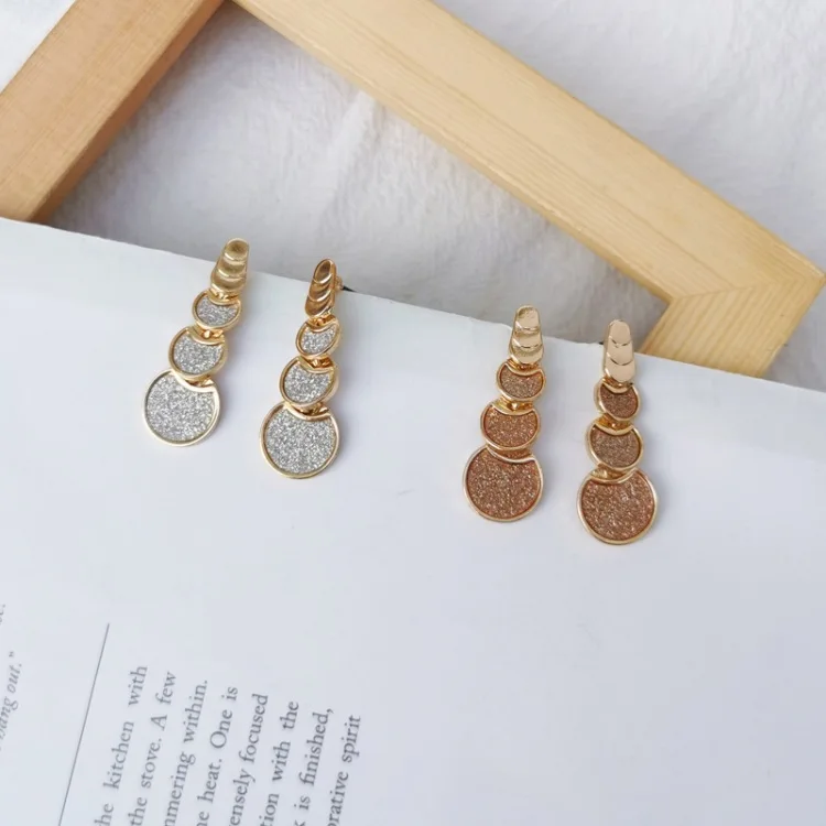 

Beautiful Shiny Sequin Drop Earrings Daily Long Statement Earrings