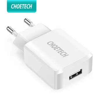 

CHOETECH Smart Phone USB Charger 5V 2A EU Plug Travel Charger Adapter USB Wall Charger For iPhone Samsung Mobile Phone Chargers