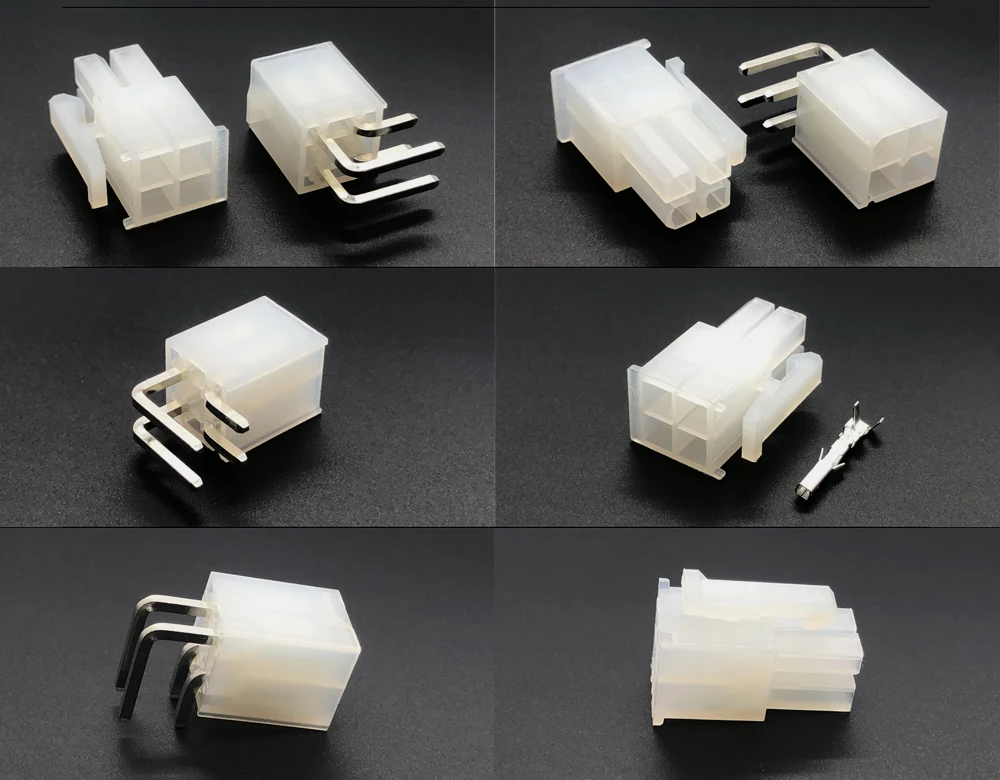 Description Picture 2 of item1 Set 4 Pin Curved Needle Wire Terminal Electrical Connector 4.2 MM Socket Plug For PCB CPU Motorcycle Car 5557 5569 5557-4Y