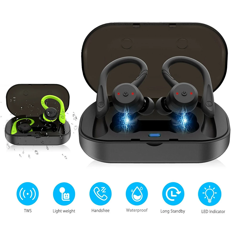 Mini True wireless BT 5,0 наушники спортивные Близнецы наушники-вкладыши Hifi наушники гарнитуры с зарядным док-зарядным устройством
