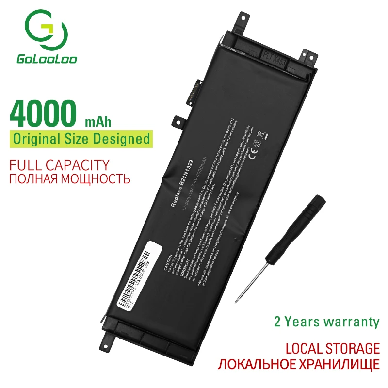 Golooloo 7 4 v 4000mAh B21N1329 Аккумулятор для ноутбука ASUS D553M F453 F453MA F553M P553 P553MA X453 X453MA X553 X553M X553B