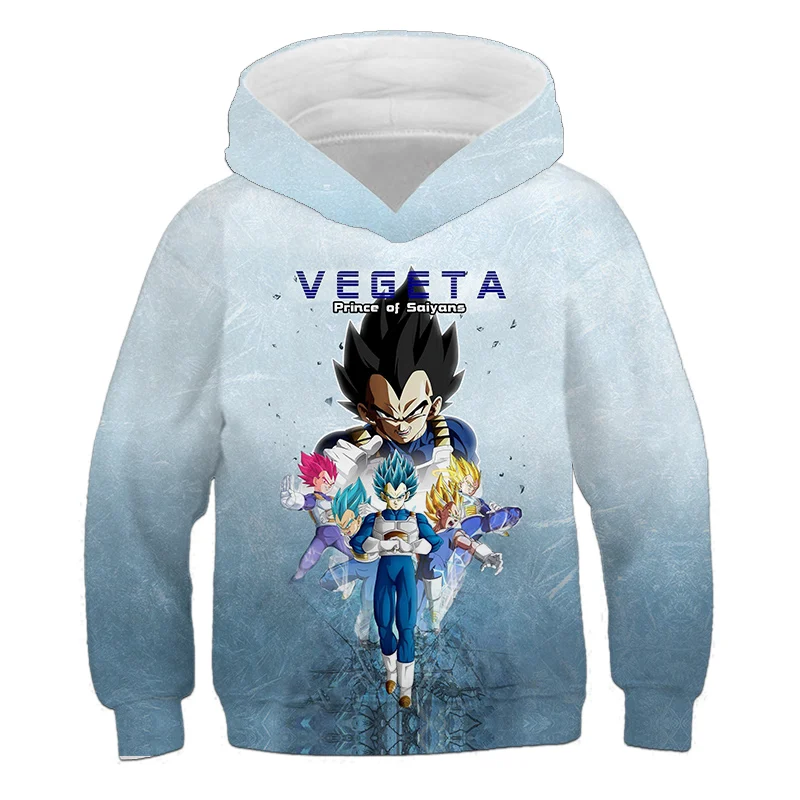 Детская толстовка с капюшоном Goku разноцветная рисунком из мультфильма Драконий