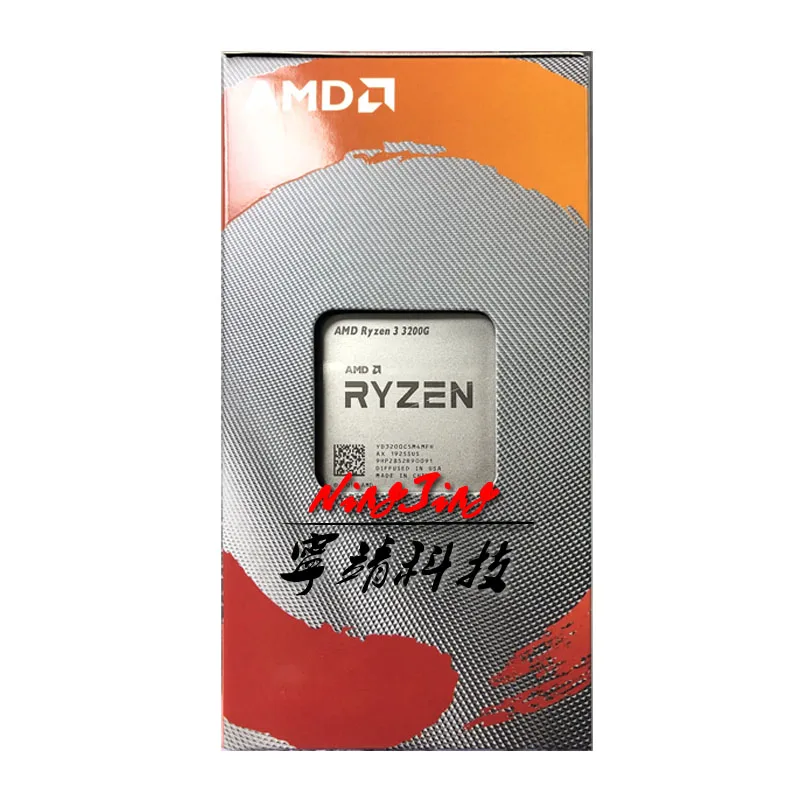 Процессор AMD Ryzen 3 3200G R3 3200G 3,6 GHz Quad-Core Quad-Thread 65W cpu Процессор L3 = 4M YD3400C5M 4M FH Socket AM4 и есть вентилятор
