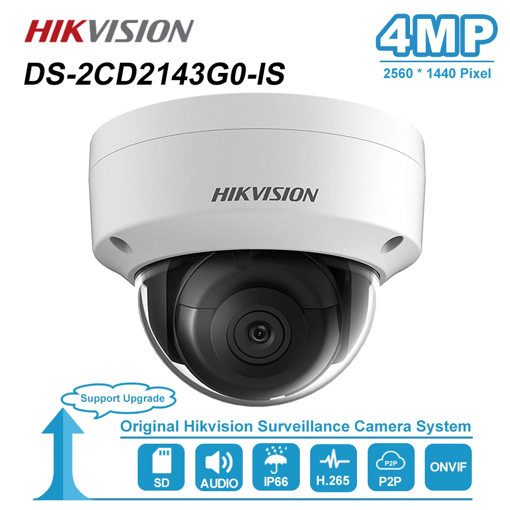 Hikvision 4MP купольная ip-камера с аудио PoE SD слот для карт открытый IP67 ночного видения CCTV DS-2CD2143G0-I видеонаблюдения(S