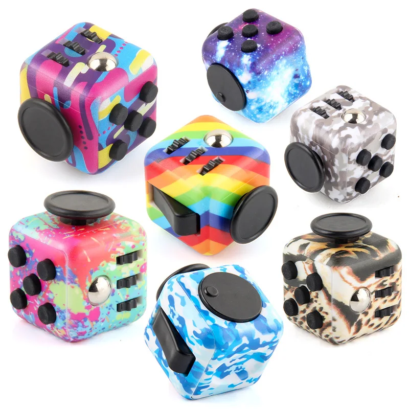 

New Decompression Dice Hand for Anxiety Relief Focus Children Stress Relief Cube Adult Anti-stress Toy Office Desk Finger Toys