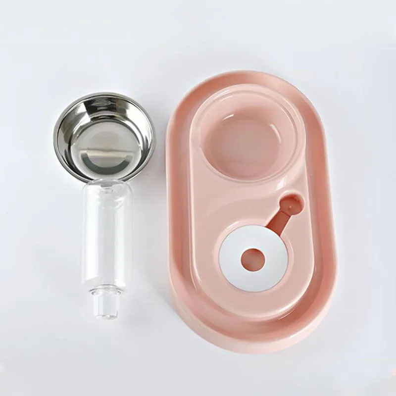 Mrosaa Automatic Cat Bowl Dog Water Dispenser Feeder Double Bowls Cat Drinking Fountain Food Dish Pet Bowl Goods