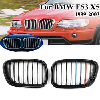 

For BMW E53 X5 2000 2001 2002 2003 Car Auto Racing Grill Pre-facelift Matte Black M Color Front Kidney Hood Sport Grill Grilles
