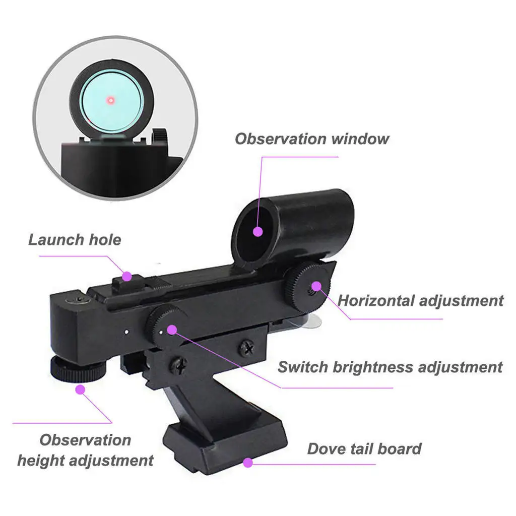 SVBONY Red Dot Finderscope, Star Pointer Compatible For Celestron 80EQ 80DX 90DX SE SLT Astronomical Telescopes, Astronomical Telescope Accessories With Slide-in Bracket