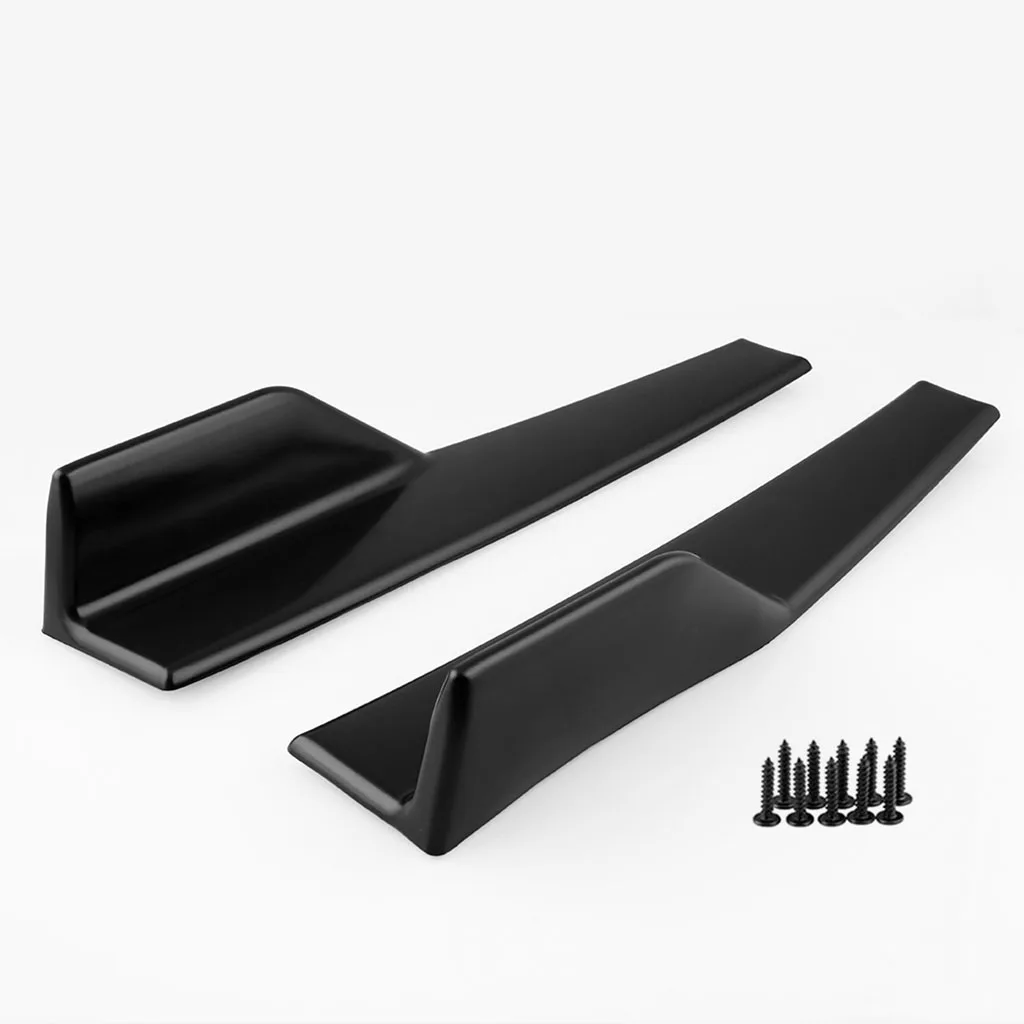 Stylish Vehicle Side Skirt Extension Accessory Rocker Splitters Winglet Wing Matte Black for Car