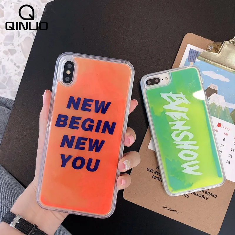 

Liquid Quicksand Case For iphone 7 8 Plus 6 6S Plus Bling Luminous Dynamic Summer Cover For iphone X XR XS Max Shining Soft Capa