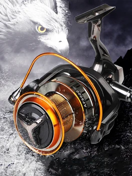 

Salt Water Spinning Fishing Spool 3+1BB Speed Ratio 4.7:1 Aluminum Spool Carp Fishing Spool Large Long Throw Wheel baitcaster