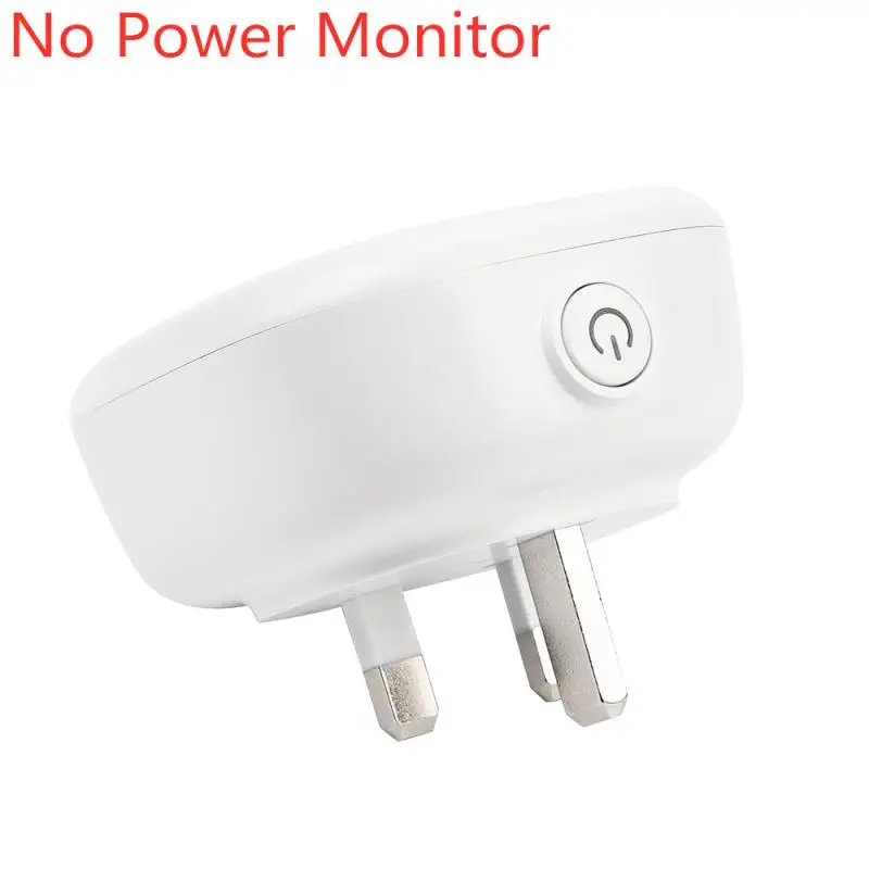 Умная розетка, Wifi розетка, беспроводной пульт дистанционного управления, адаптер Tuya Smart Life APP, UK Plug, работает с Alexa Google Home IFTTT с телефоном - Цвет: No Power Monitor