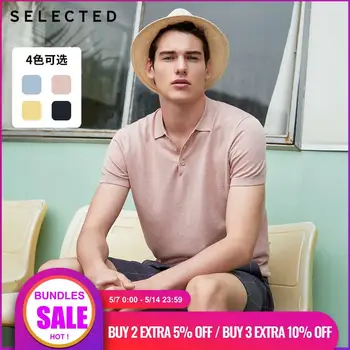 

SELECTED Men's Pure Color Turn-down Collar Short-sleeved Poloshirt S|419206547