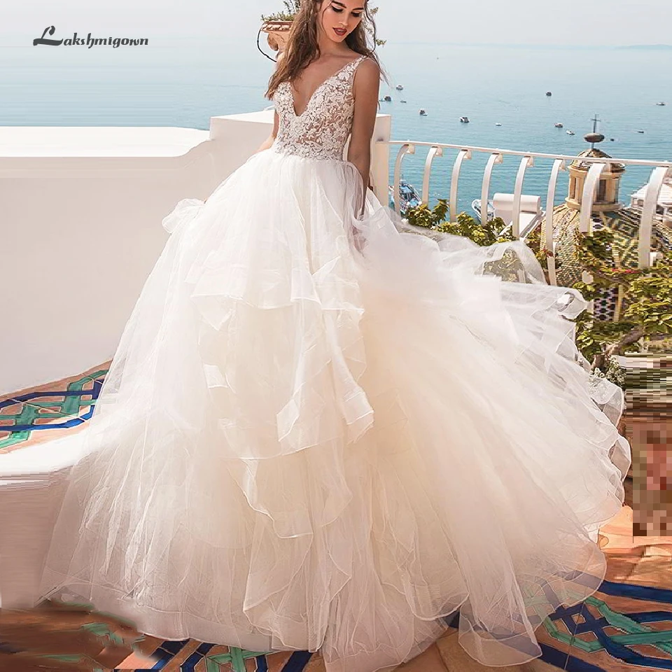 beach ball gown wedding dress