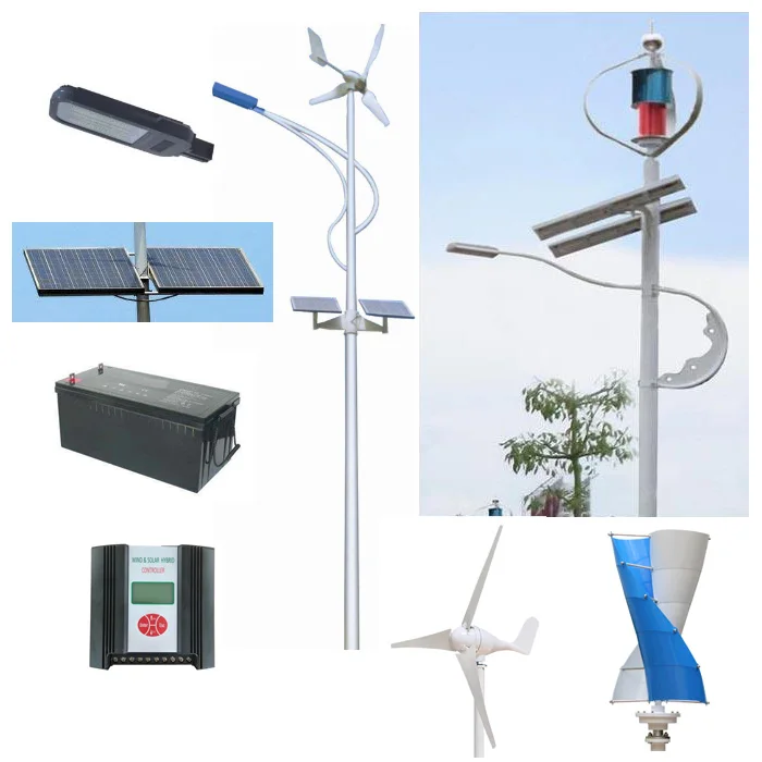 Turbina Eolica Uso Domestico Wind Solar Hybrid Road Light System 12V/24V/48V,100% Full Power 100W-1000W Windmill Dinamo