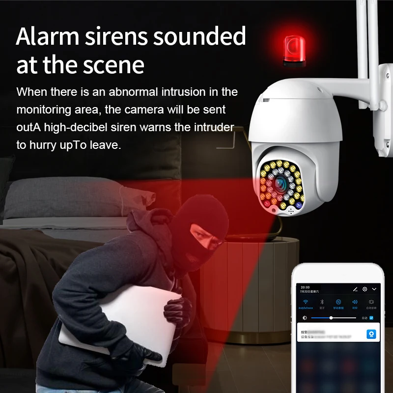  jiange 2/3MP wifi camera alarm for home security PTZ two way audio auto tracking Ycc365plus securit