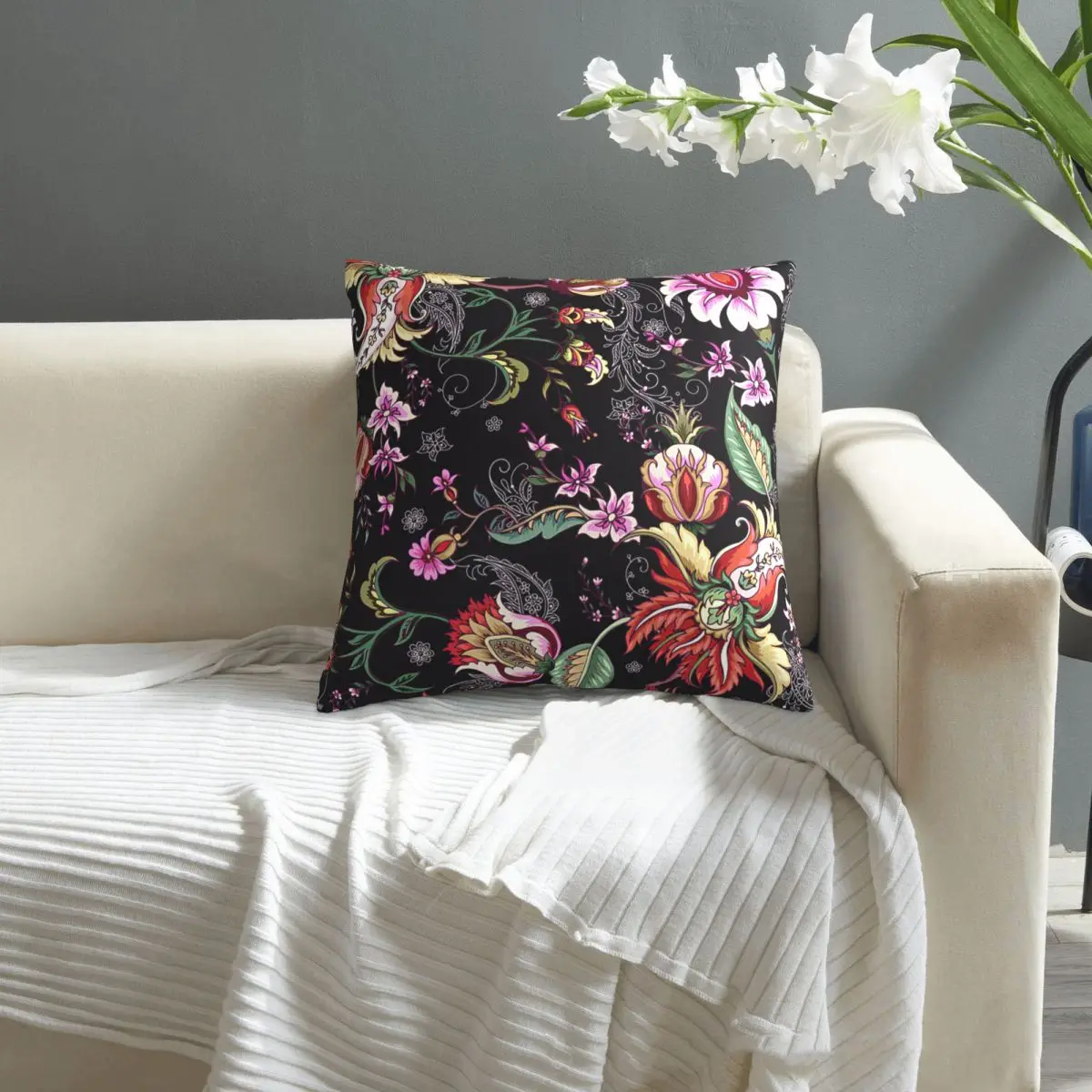 

Tropical Fantasy Flowers Seamless Pattern pillowcase printed cushion cover sofa waist pillow pillow cover