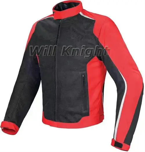 Dain сетчатая куртка мотоцикл Горные велосипед мотоцикл черный красный куртки с защитой - Цвет: Black Red
