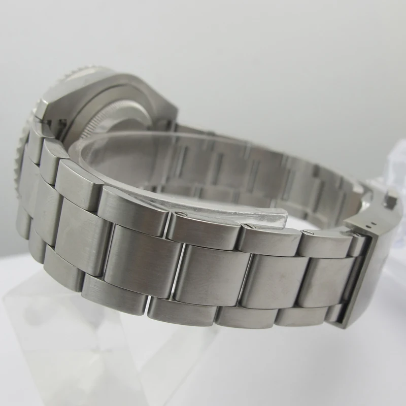 Parnis 40 мм черный керамический ободок механические часы красный GMT сапфировое стекло Мужские Diver часы Автоматические ролевые Роскошные мужские часы