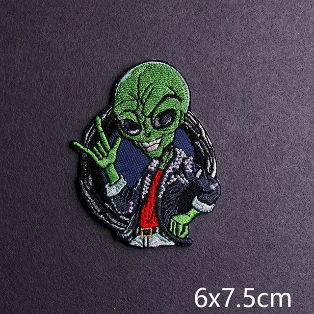 Hip-hop Rock/Music Patch Iron On Patches For Clothing Thermoadhesive Patches On Clothes Embroidery Patch Punk Joker Stickers PE5947CT