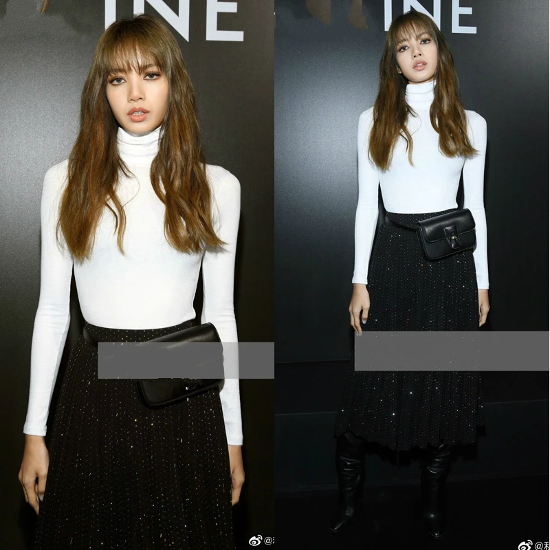 Kpop Blackpink Lisa новые вентиляторы такой же белый свитер женская уличная одежда модные женские толстовки пуловер корейские Теплые Топы