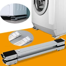 2Pcs Wasmachine Stand Bewegende Gereedschap Verstelbare Koelkast Base Mobiele Roller Beugel Koelkast Stand Wiel Voor Meubels Benen