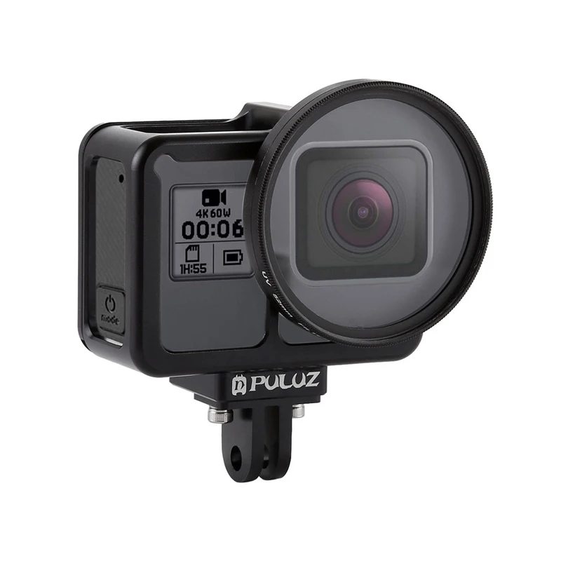 Защитный чехол из алюминиевого сплава для GoPro Hero 7 6 5 черный с 52 мм УФ-линзой для Go Pro Hero 7 6 аксессуары